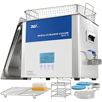 Amazon | ZKI 10L 超音波洗浄器 600W 加熱・強度・時間調整可 脱気